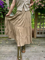 High Waist Tiered Skirt