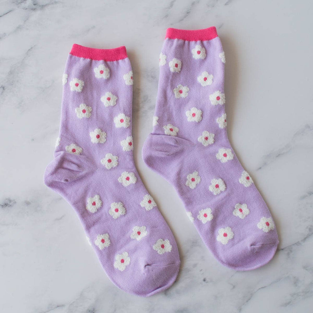 Pastel Color Mix Floral Socks