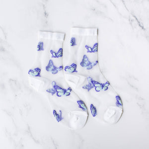 Women's Mesh Butterfly Casual Socks