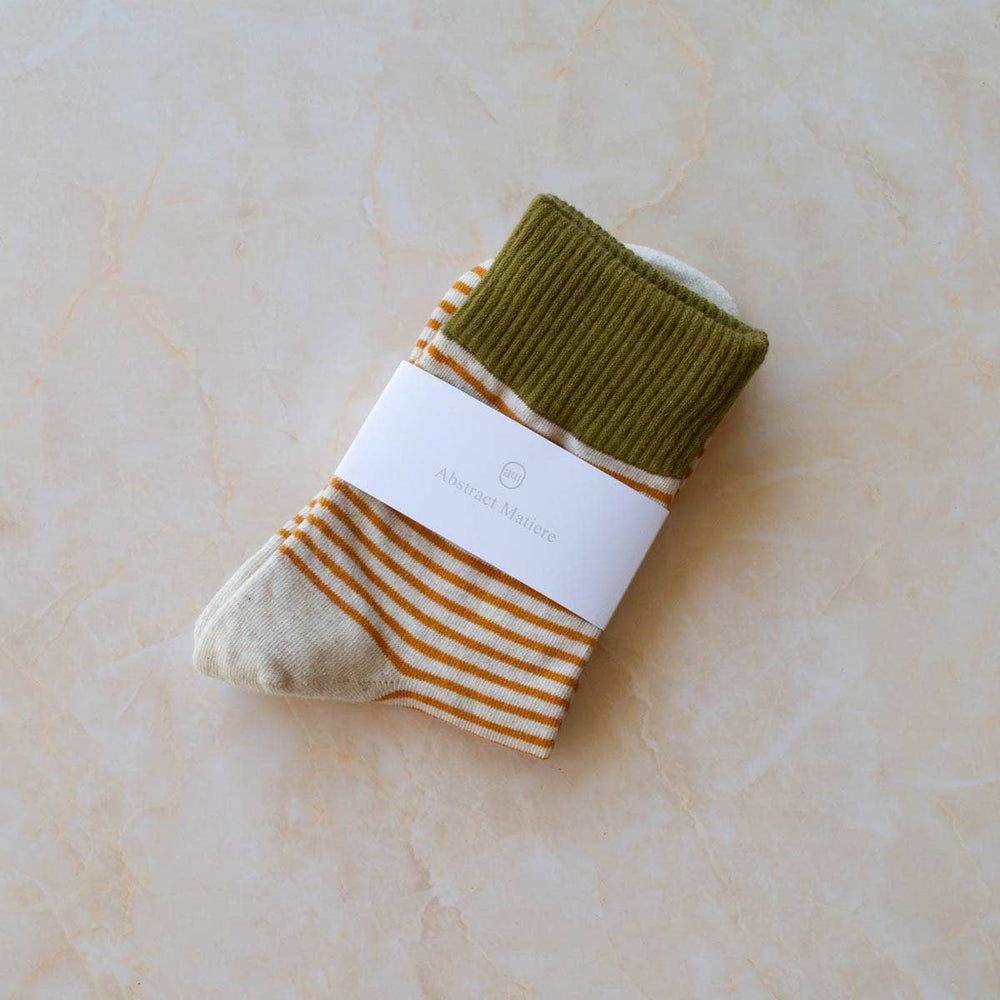 2 Tone Stripe Casual Socks