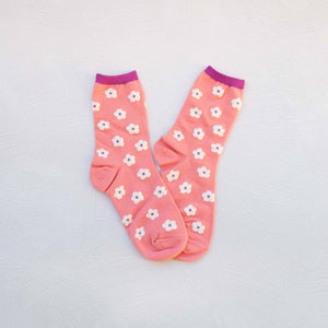 Pastel Color Mix Floral Socks