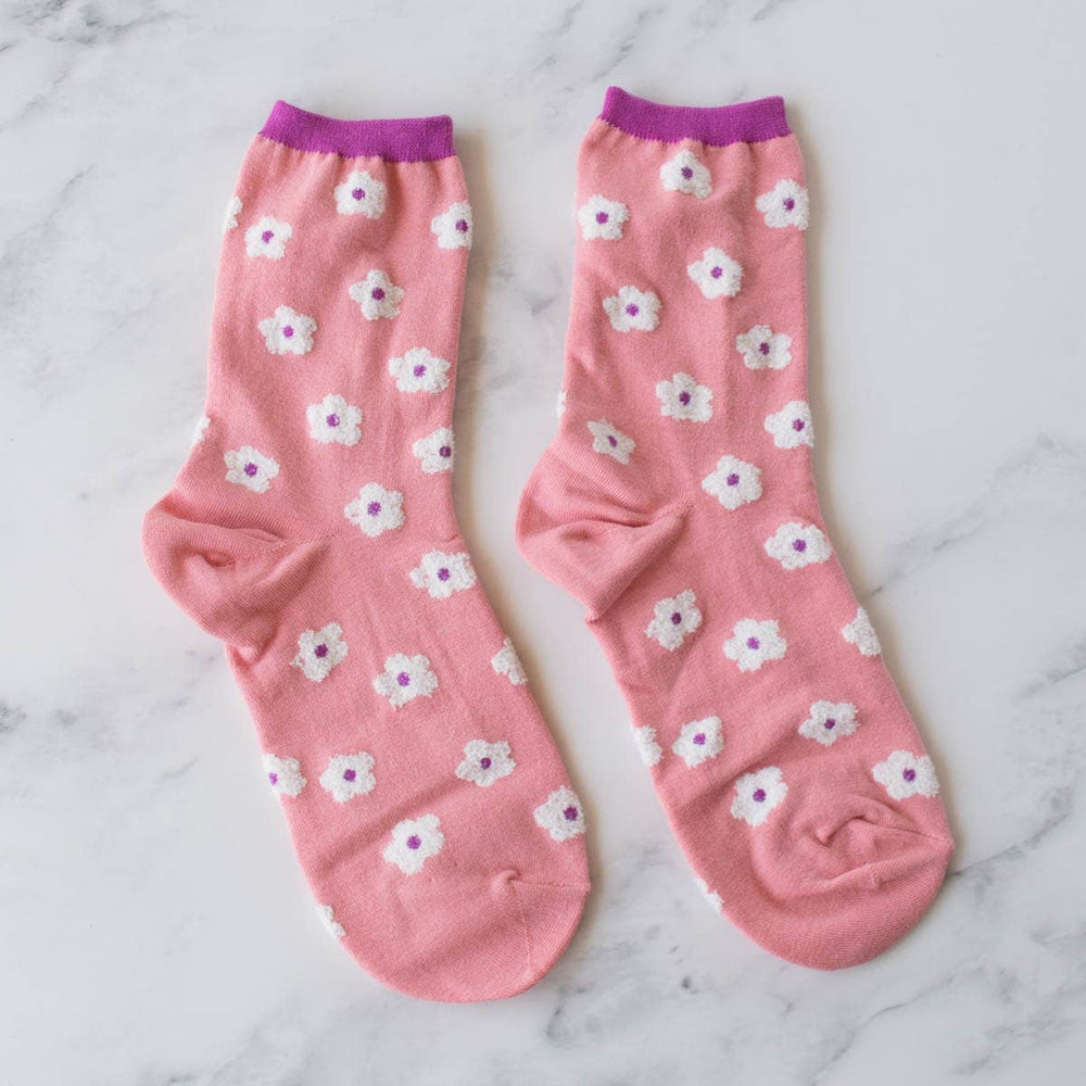 Pastel Color Mix Floral Socks