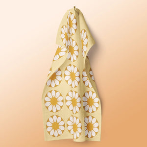 Kitchen Tea Towel - Retro Flower