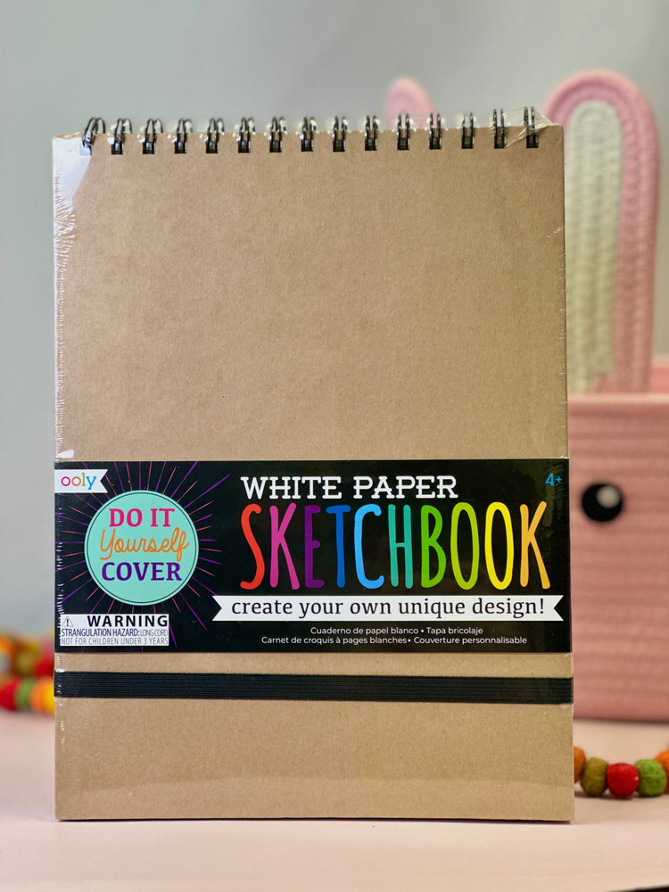 White DIY Covered Sketchbook