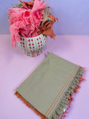 
            
                Load image into Gallery viewer, Woven Cottton Tea Towel w/ Fringe
            
        