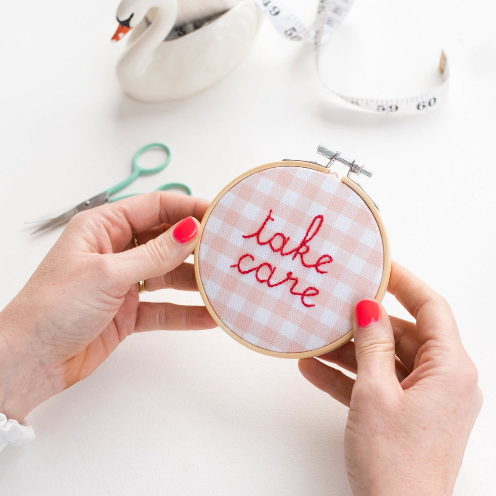 Take Care Hoop Embroidery Kit