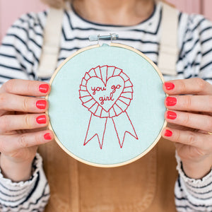 You Go Girl Hoop Embroidery Kit