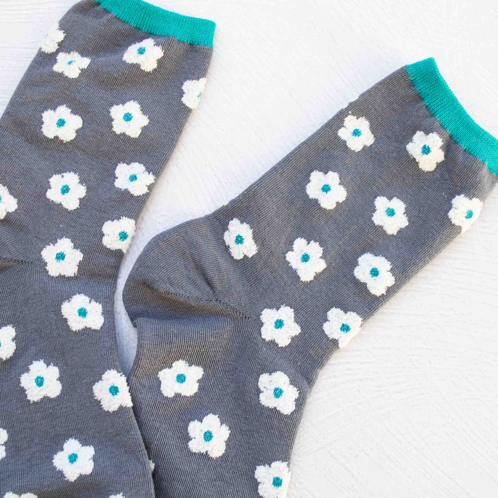 Pastel Color Mix Floral Socks