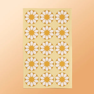 Kitchen Tea Towel - Retro Flower