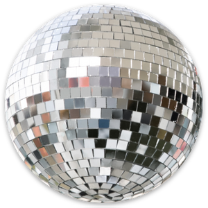 Disco Ball Sticker, 2.8 in. x 2.8 in.