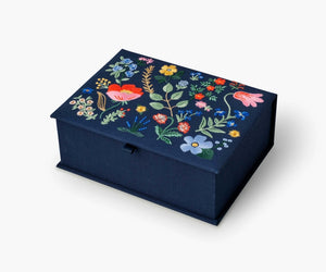 Strawberry Fields Large Embroidered Keepsake Box