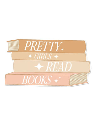 Pretty Girls Read Books Sticker