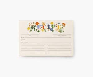 Pack of 12 Mayfair Recipe Card