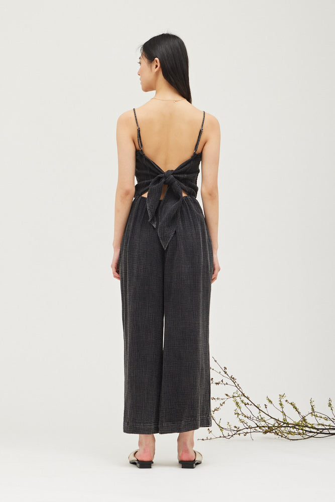 
            
                Load image into Gallery viewer, Tie Gauze Jumpsuit
            
        