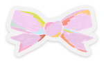 Clear Lilac Bow Sticker, 2.3x1.3in.