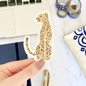
            
                Load image into Gallery viewer, Cheetah Sticker 3.5x2in
            
        